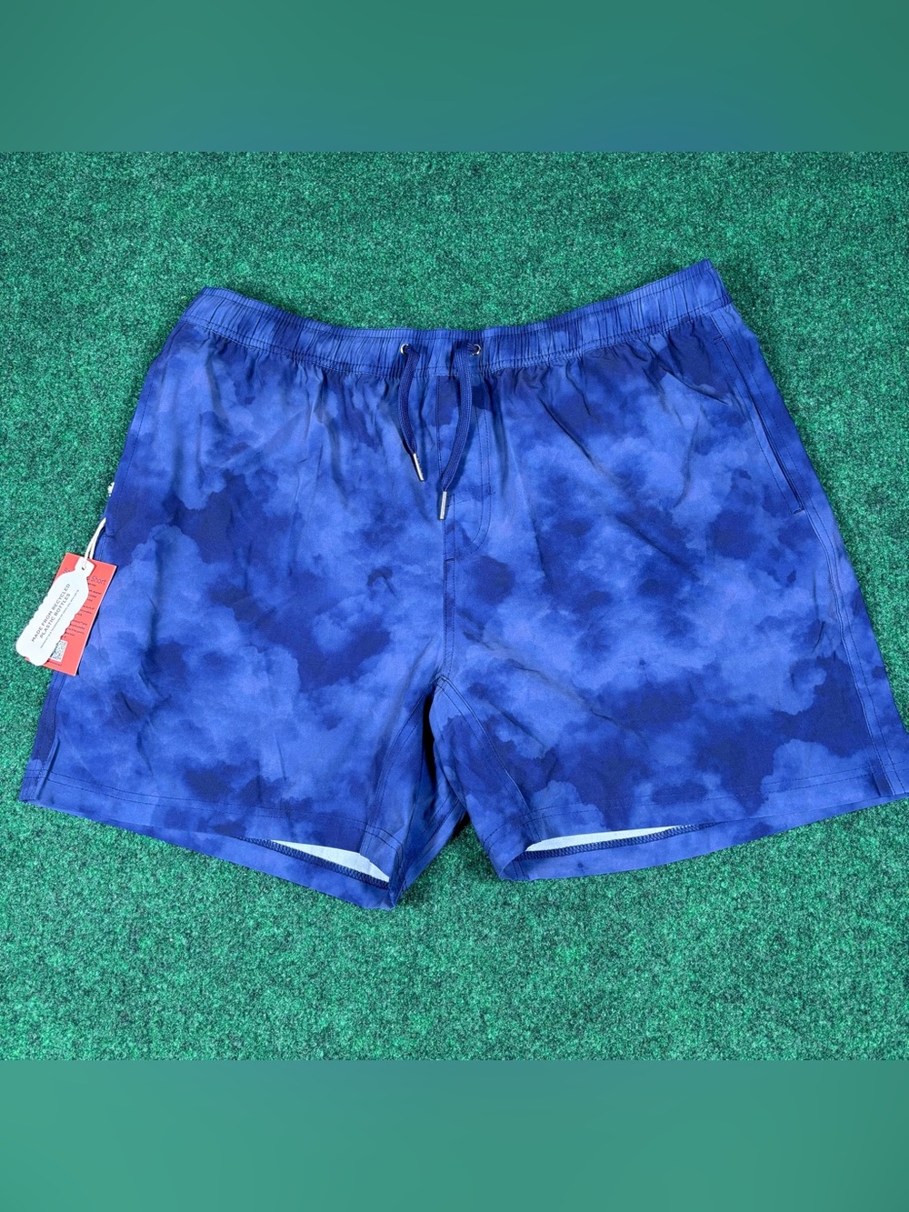 NWT Bamboo Ave. XXL Coastal Clouds Shorts Blue 5” Inseam